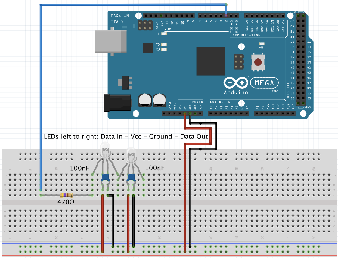 Schematic Diffused LEDs